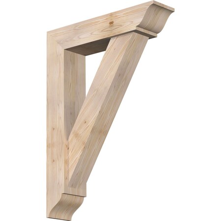 Ekena Millwork Traditional Traditional Smooth Bracket w/ Offset Brace, Douglas Fir, 7 1/2"W x 32"D x 44"H BKT0806X32X44TRA01SDF